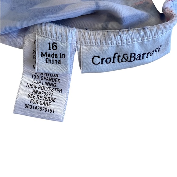 Croft & Barrow floral cup lined tankini top - Picture 4 of 5